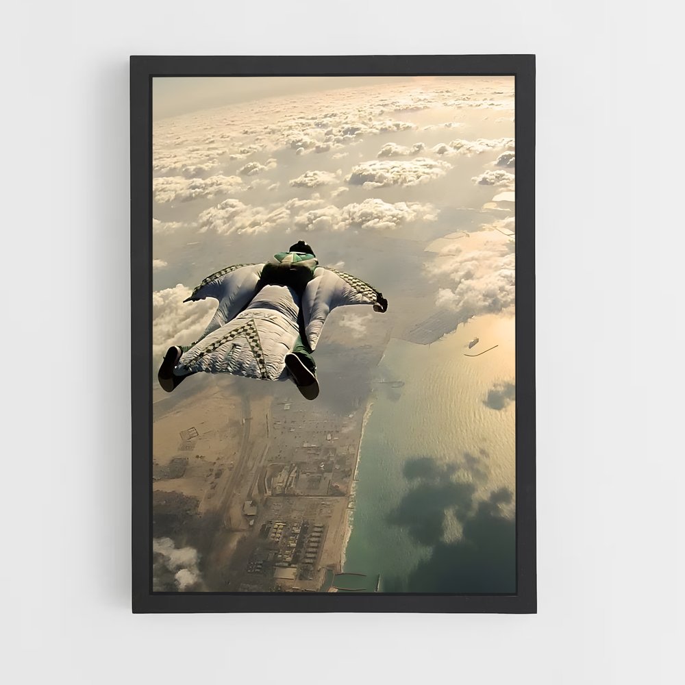 Poster Wingsuit de flying – affiche Vol en wingsuit (vue 2)
